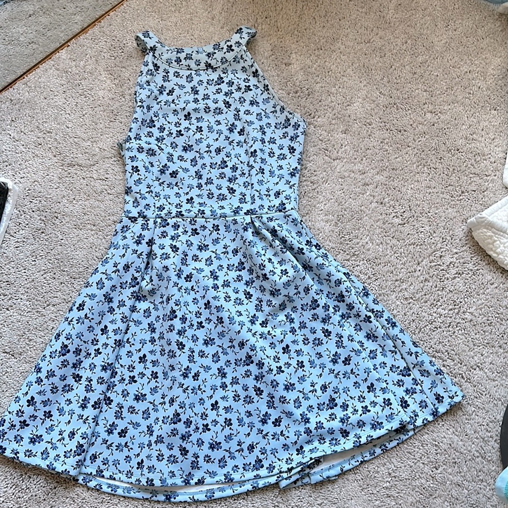 light blue mini dress